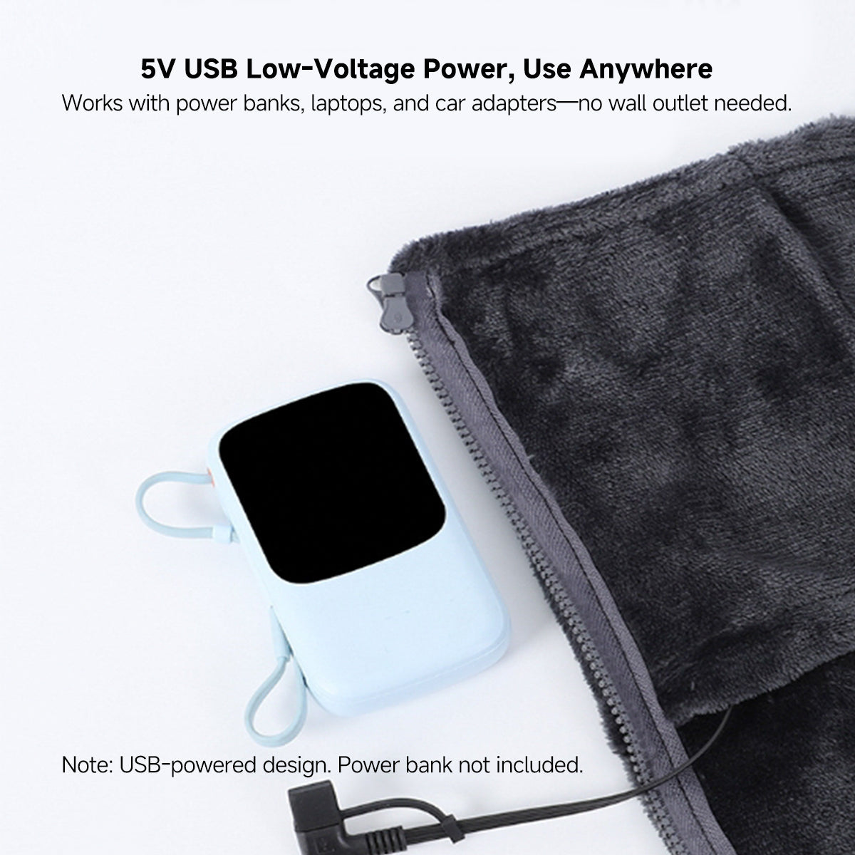 Heated USB Blanket Shawl for Winter Comfort