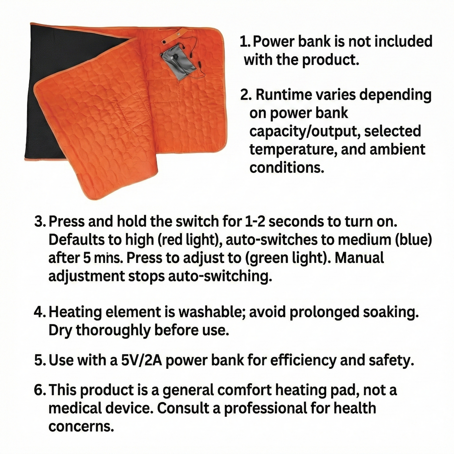 Heating Yoga Mat with USB Connection