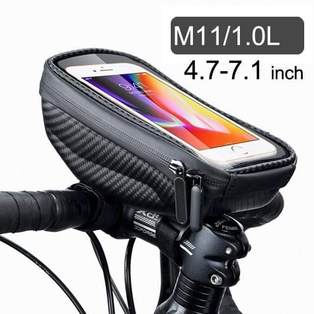 Bike Frame Storage Bag with Mobile Phone Mount