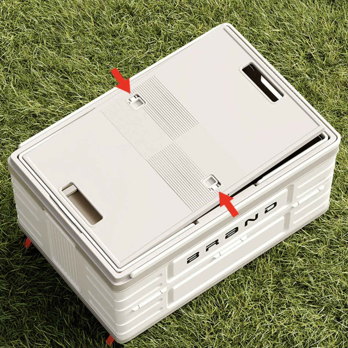 Collapsible Storage Container with Snap Lid and Wheels