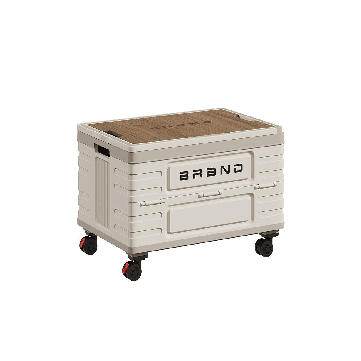 Collapsible Storage Container with Snap Lid and Wheels