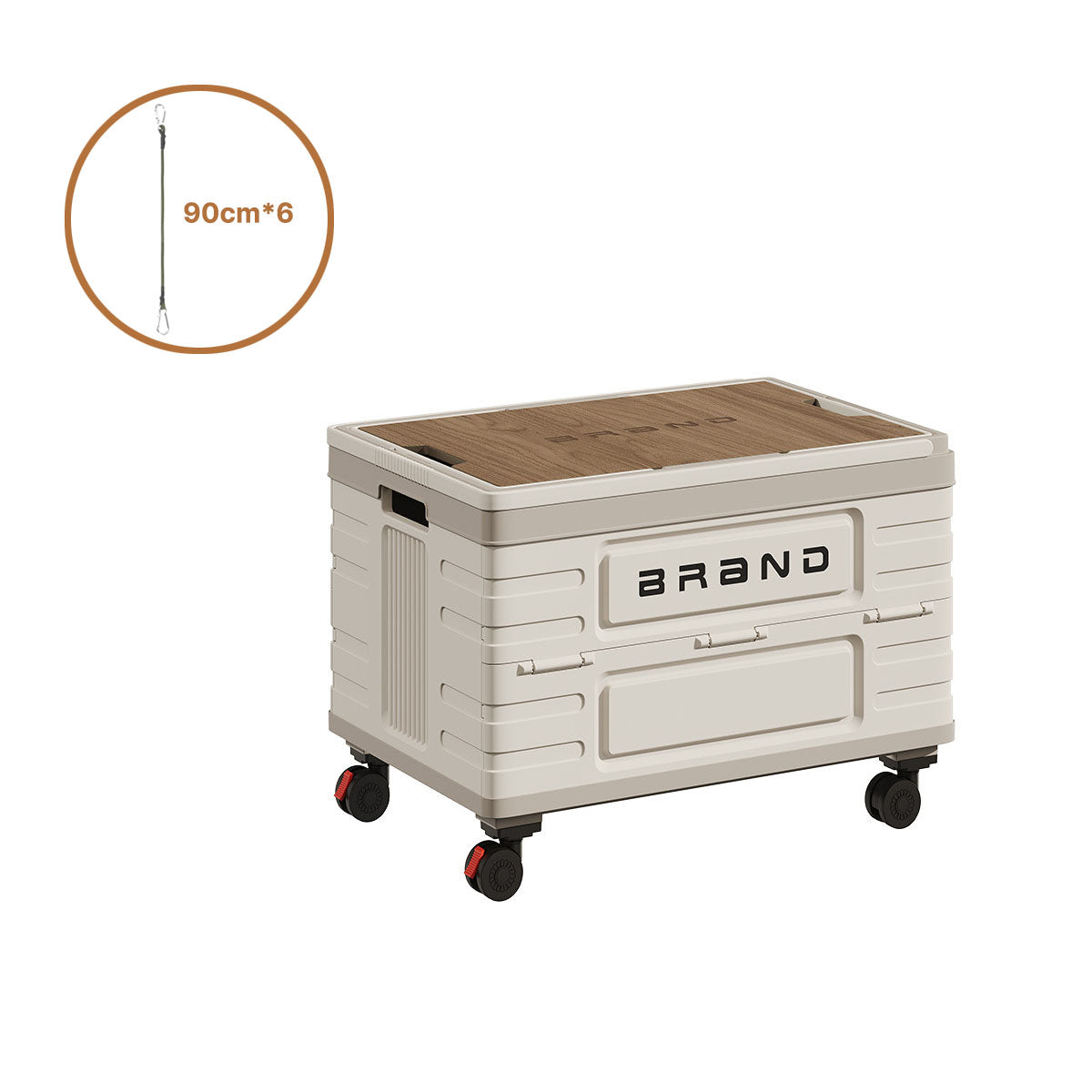 Collapsible Storage Container with Snap Lid and Wheels