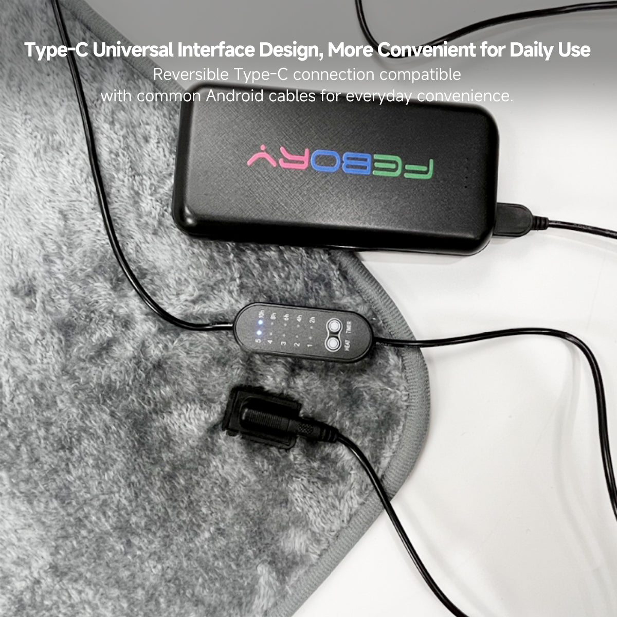 Electric Blanket with 3-Zone Heating and USB Fast Warm-Up
