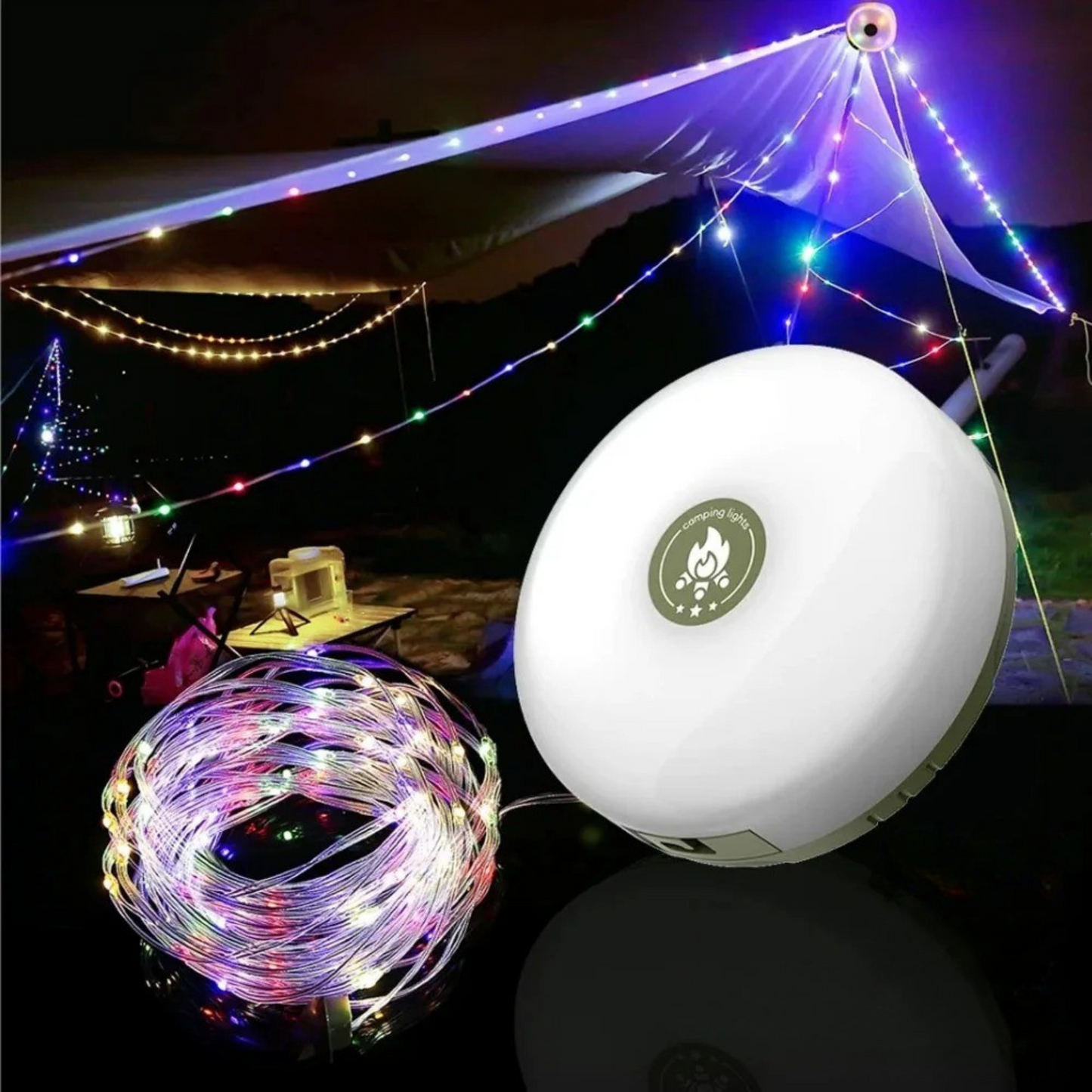 Bright Rechargeable String Lights for Camping with USB