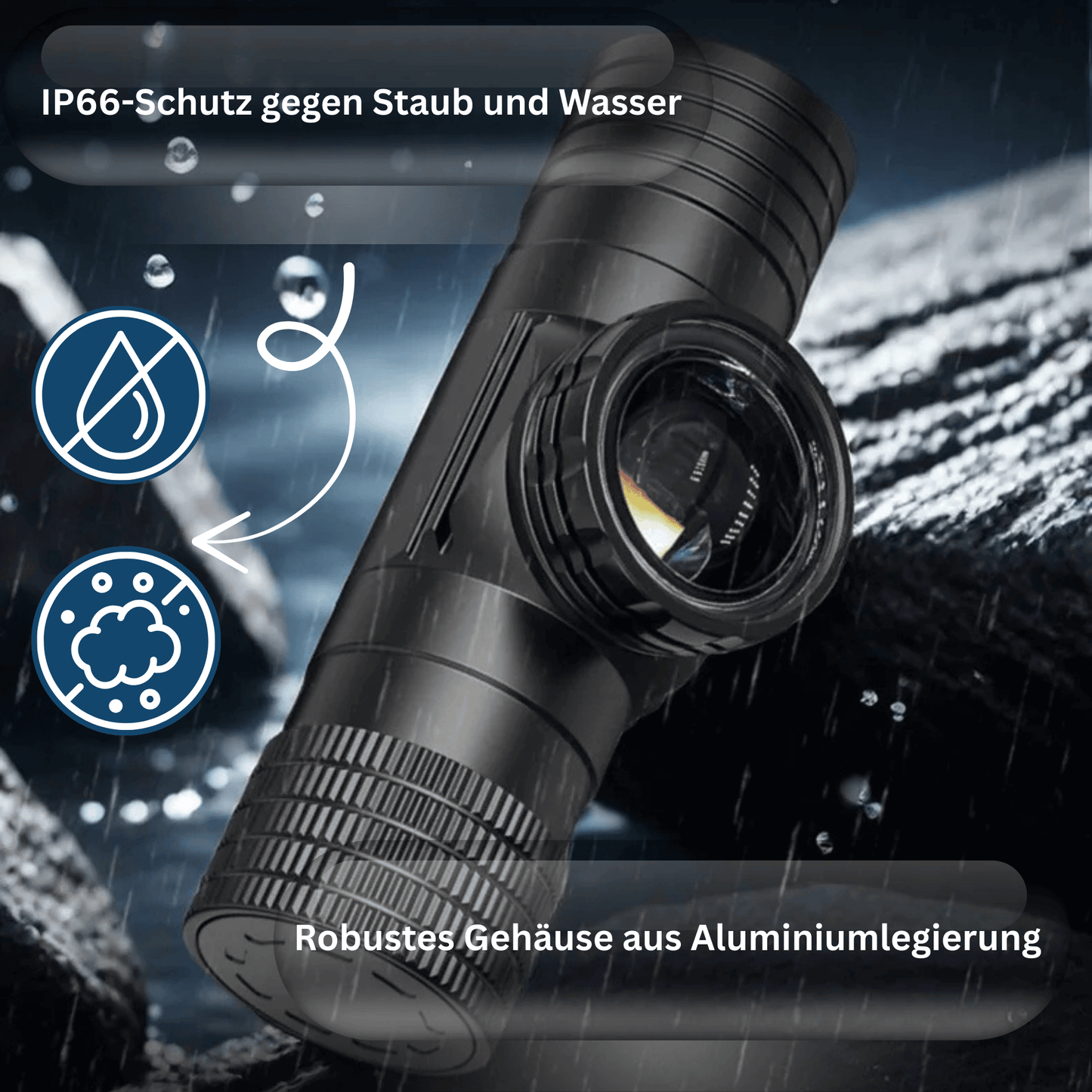 LED Headlamp with USB Rechargeable and Waterproof Features