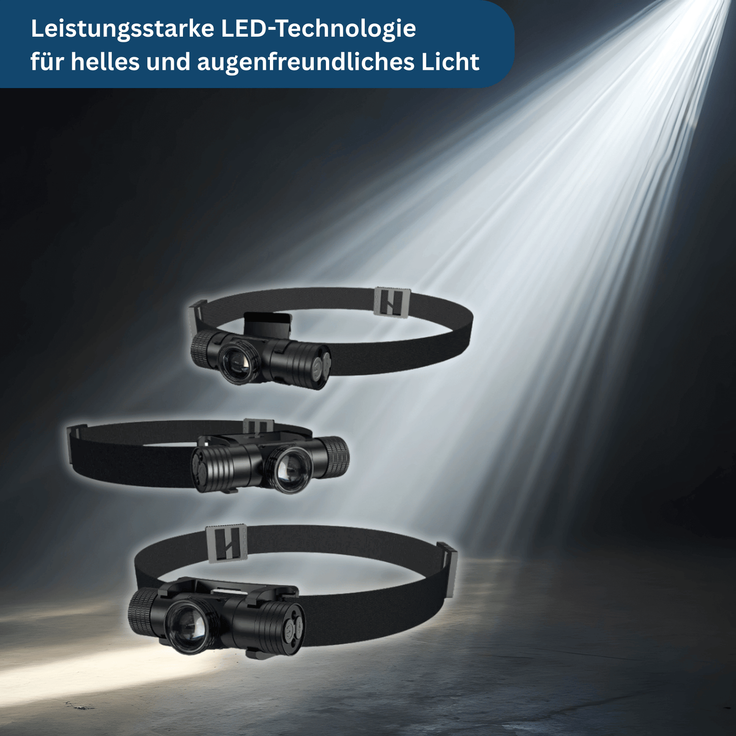 LED Headlamp with USB Rechargeable and Waterproof Features