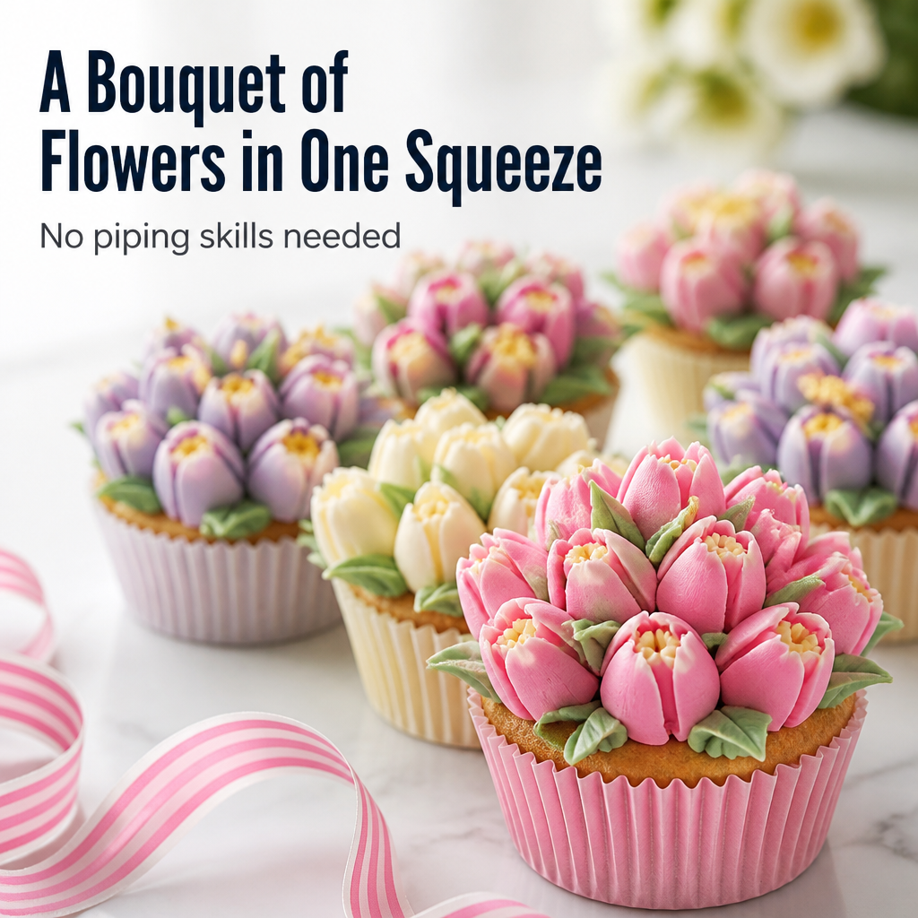 PetalCraft — Pipe a Full Bouquet of Frosting Flowers in One Squeeze