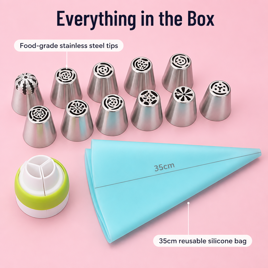 PetalCraft — Pipe a Full Bouquet of Frosting Flowers in One Squeeze