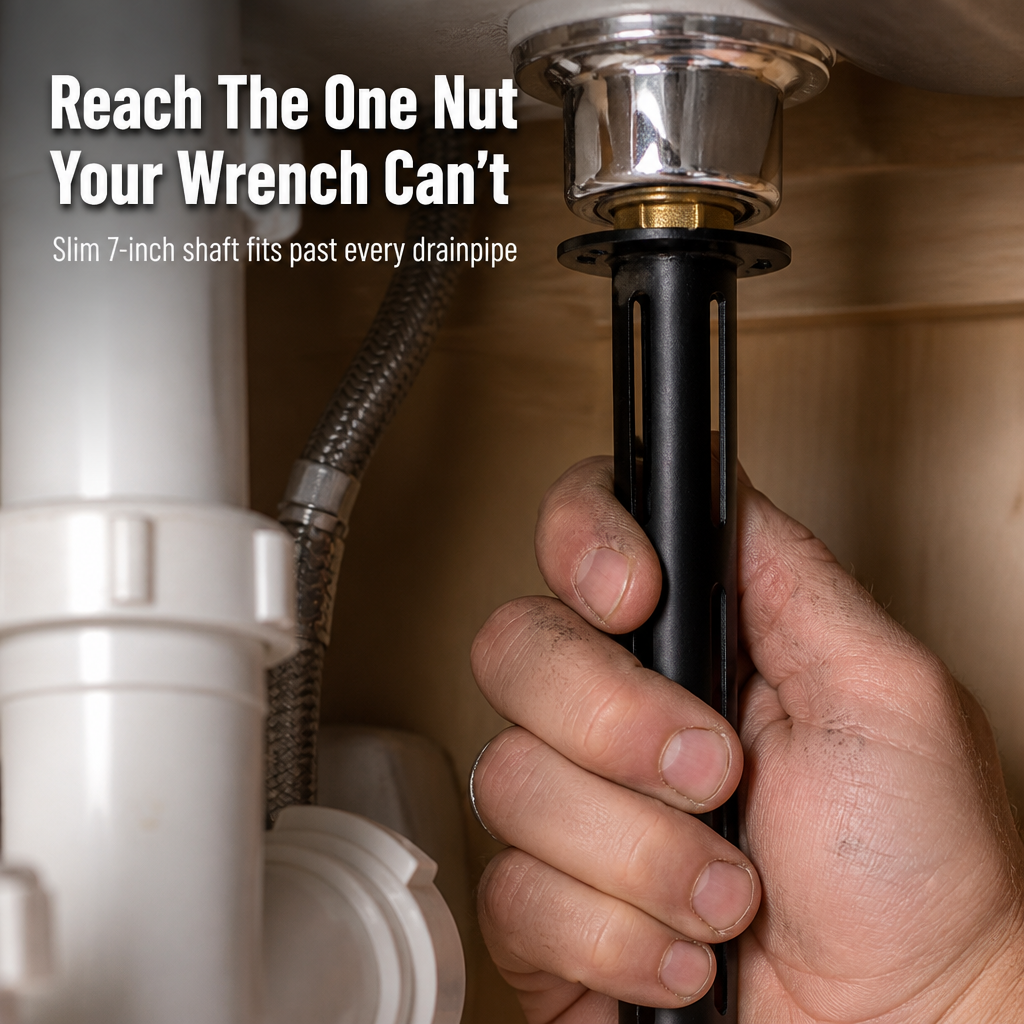 FlexiGrip™ — Install Any Faucet In Cramped Under-Sink Spaces Without Calling A Plumber