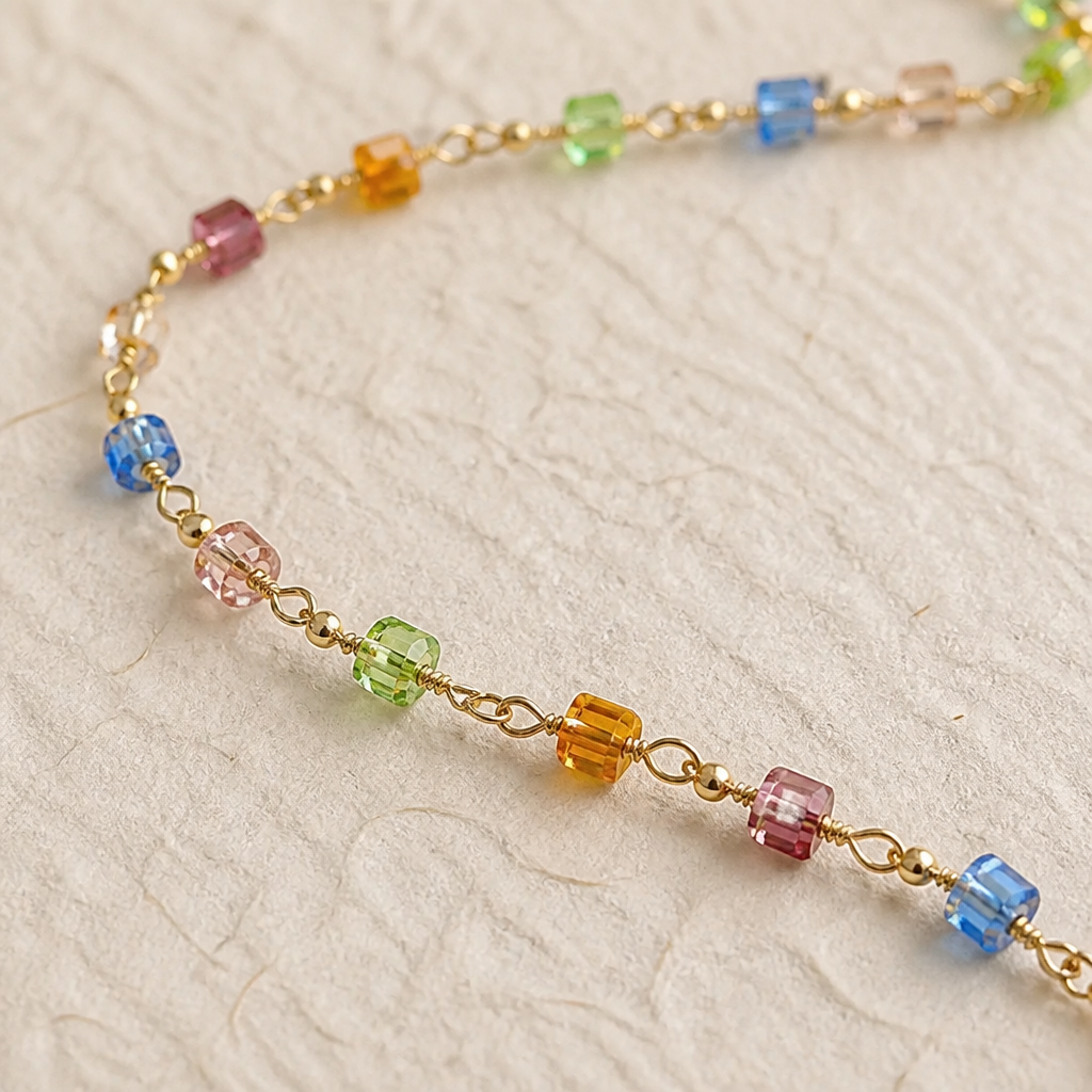 DazzleDrop™ – Multicolor Crystal Cross Pendant Necklace