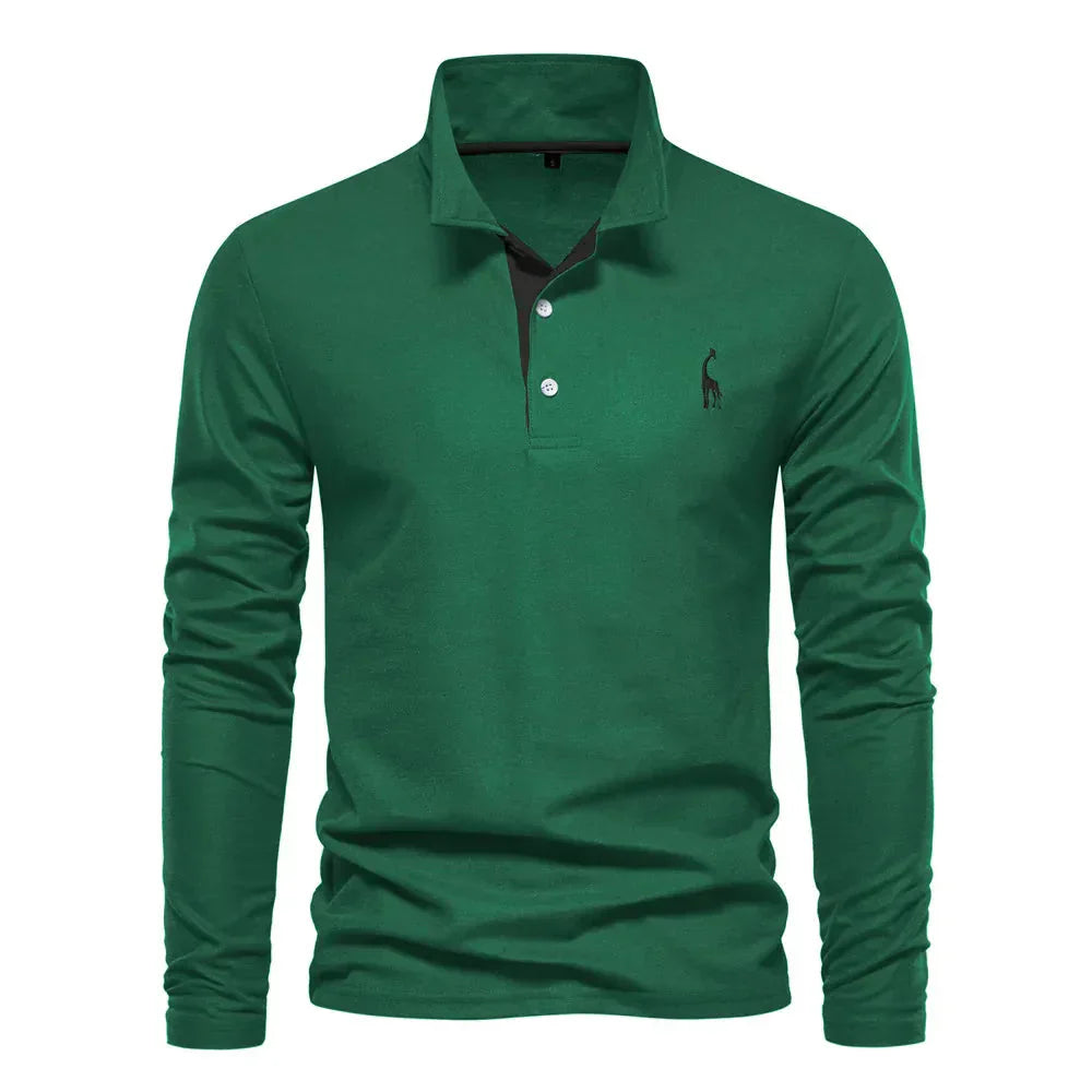 Adrian | Long Sleeve Polo Shirt