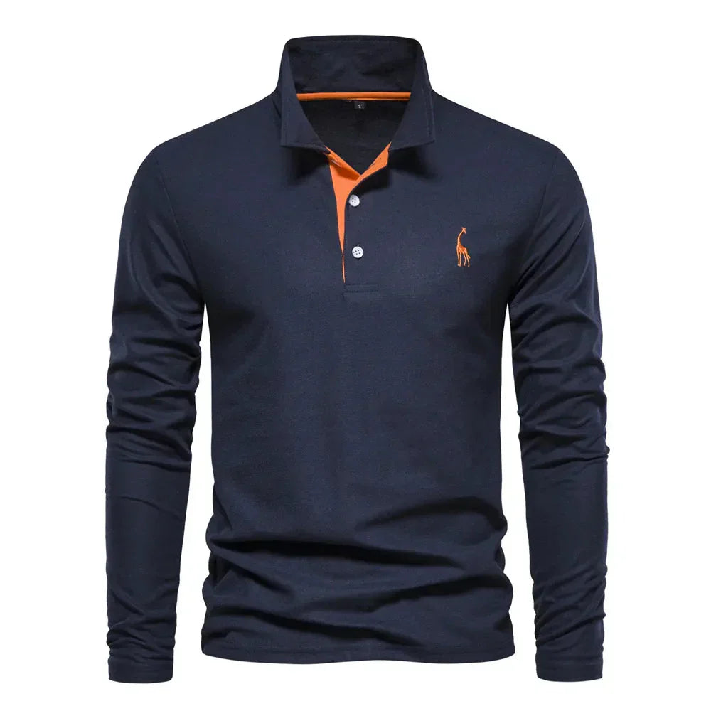 Adrian | Long Sleeve Polo Shirt