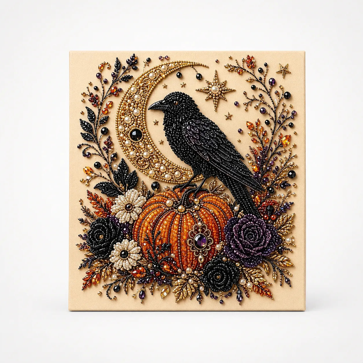Halloween Pearl Bead Craft Kit for Cozy Wall Art & DIY