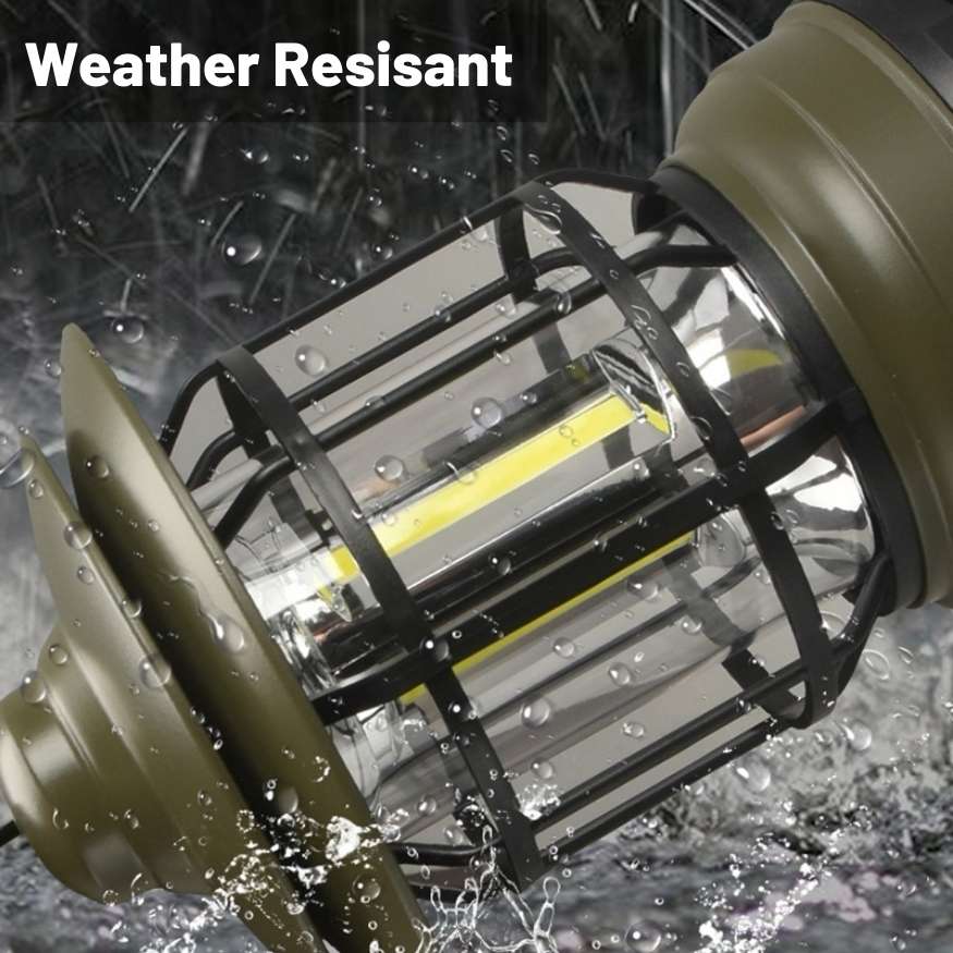 Dimmable Vintage-Style LED Lantern for Camping – Rechargeable Light