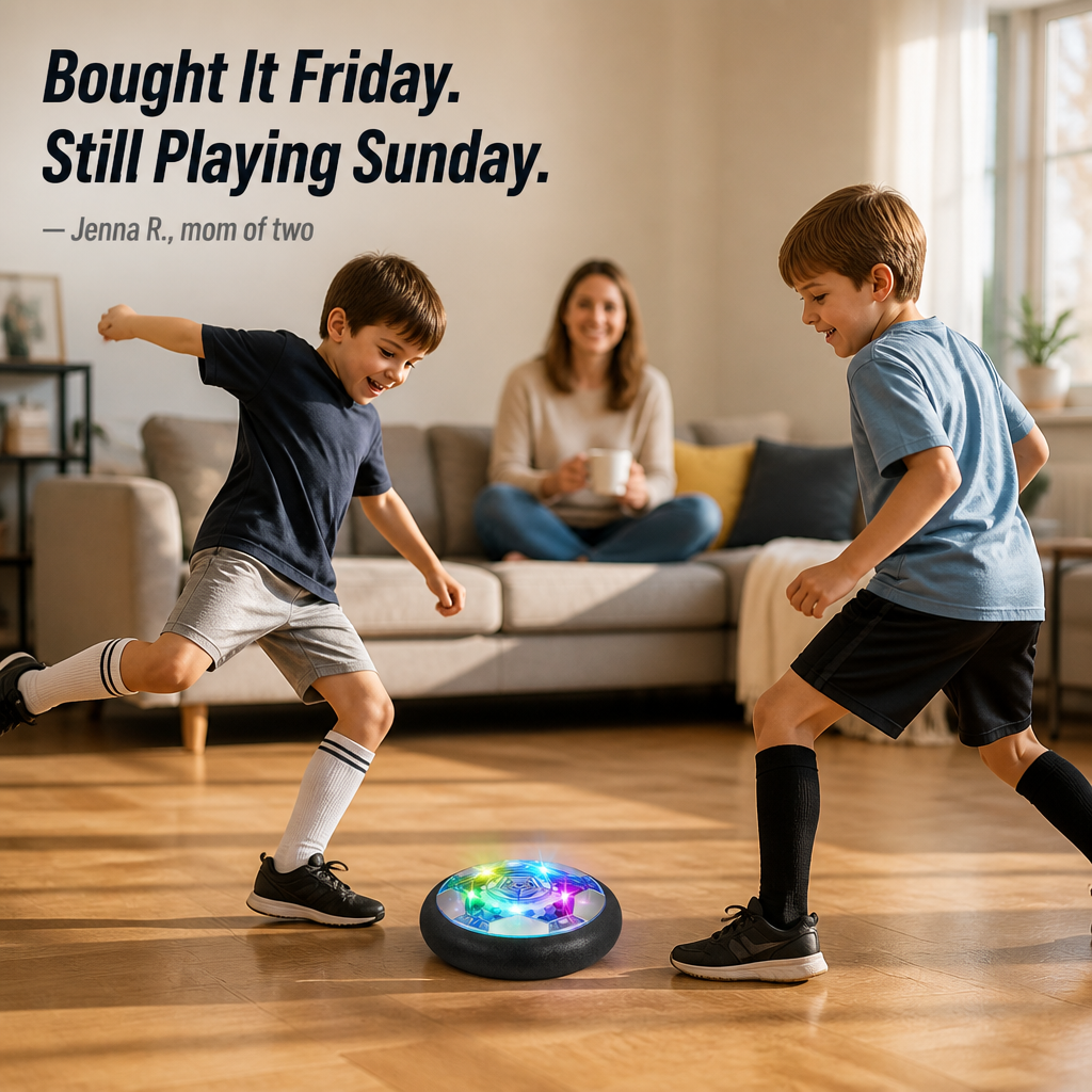 GlideSphere™ — Turn Rainy Afternoons Into Indoor Soccer Without Broken Lamps