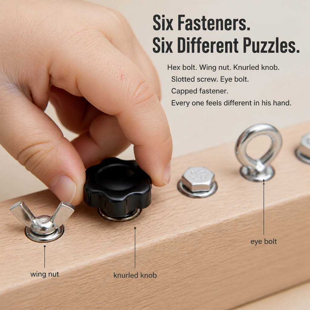 HandiNest™ — Hand Your Curious Toddler Real Tools, Real Screws, Real Focus