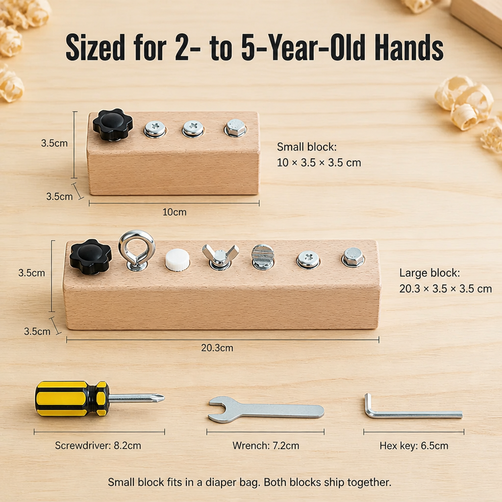 HandiNest™ — Hand Your Curious Toddler Real Tools, Real Screws, Real Focus