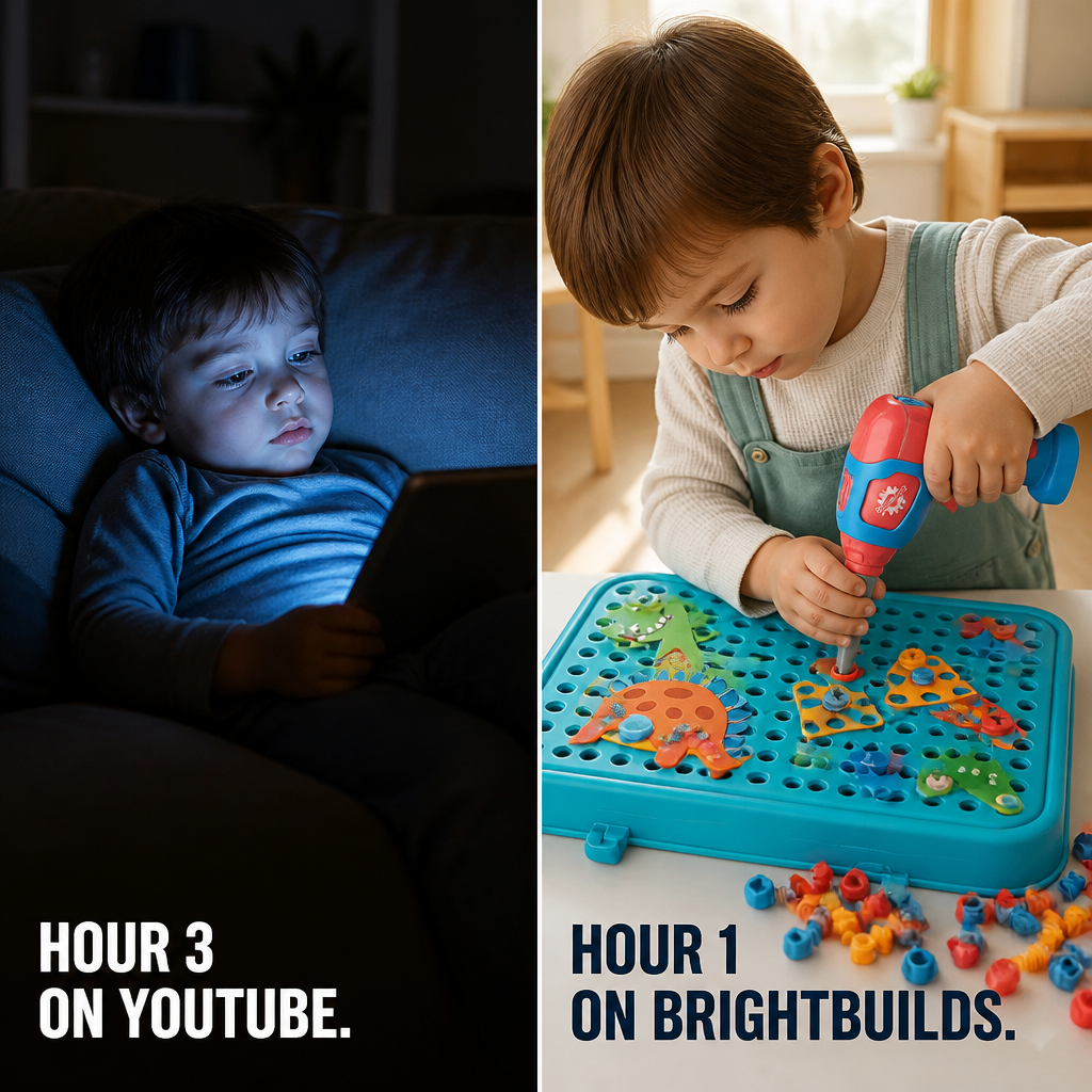 BrightBuilds™ — Swap Screen Time for 211 Pieces and a Real Working Drill