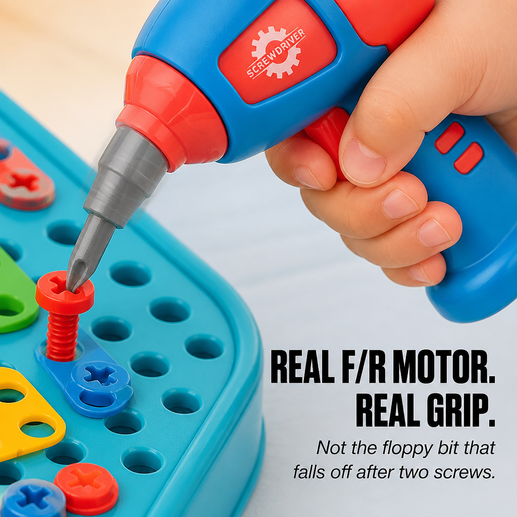 BrightBuilds™ — Swap Screen Time for 211 Pieces and a Real Working Drill