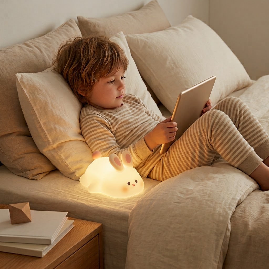 Bunny Tap Night Light 7-Color Timer | The Moon-Bun Beacon