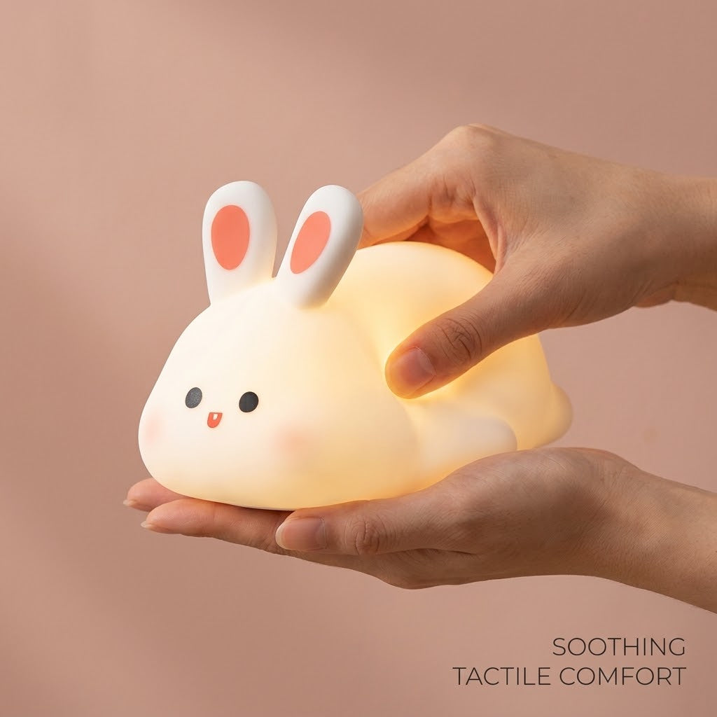 Bunny Tap Night Light 7-Color Timer | The Moon-Bun Beacon