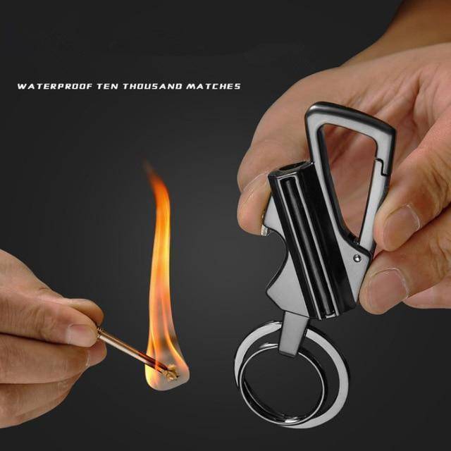 Durable Waterproof Lighter with Carabiner - Permanent Match