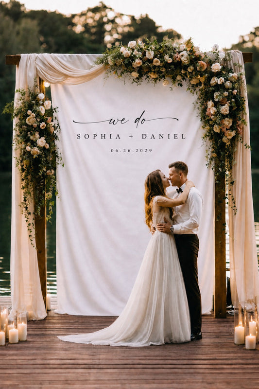 We Do Wedding Backdrop