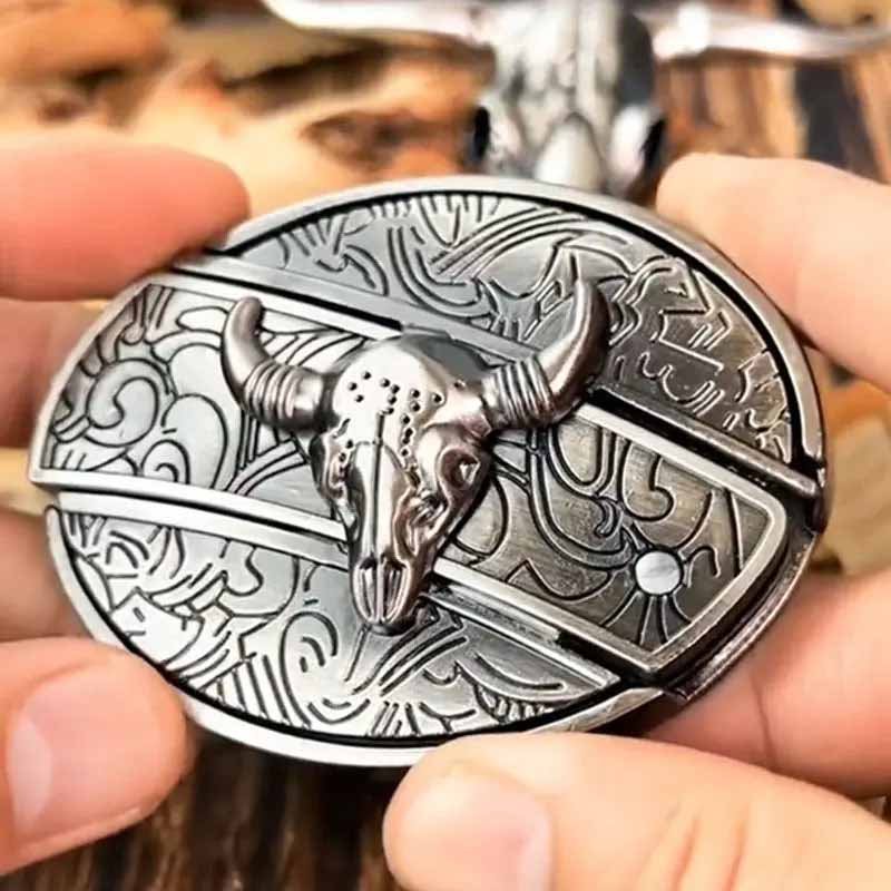 Wearclo | Metal Oval Cowboys Belt Buckle