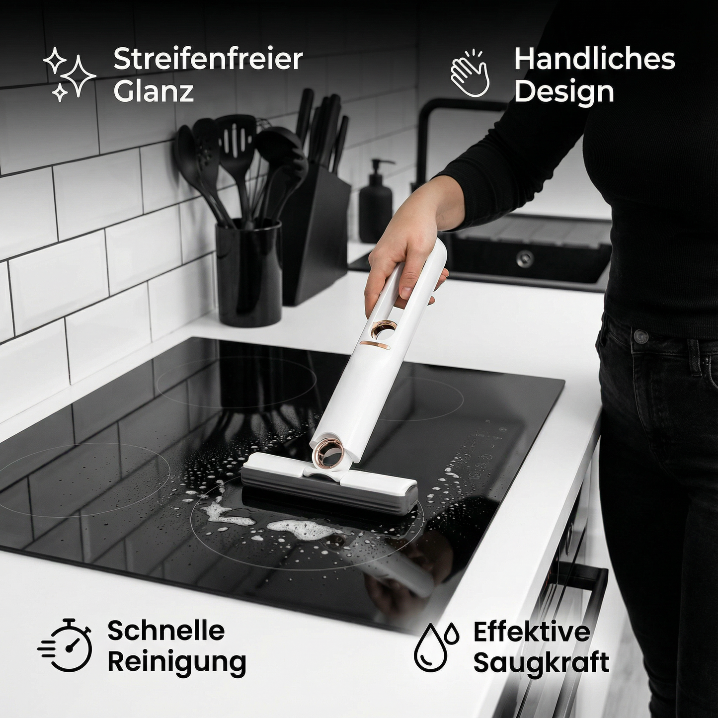 Compact Cleaning Wand with Squeegee