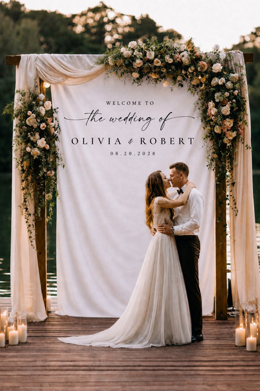Welcome to the Wedding Backdrop