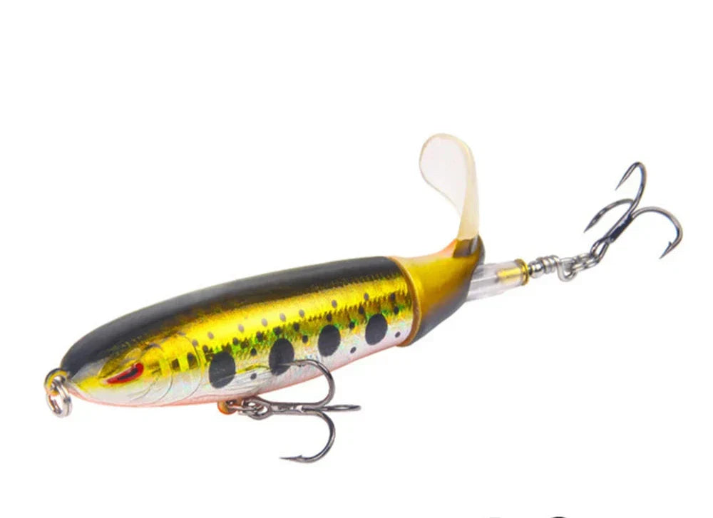 Fishing Lure with Soft Spinning Tail - Whopper Plopper Style