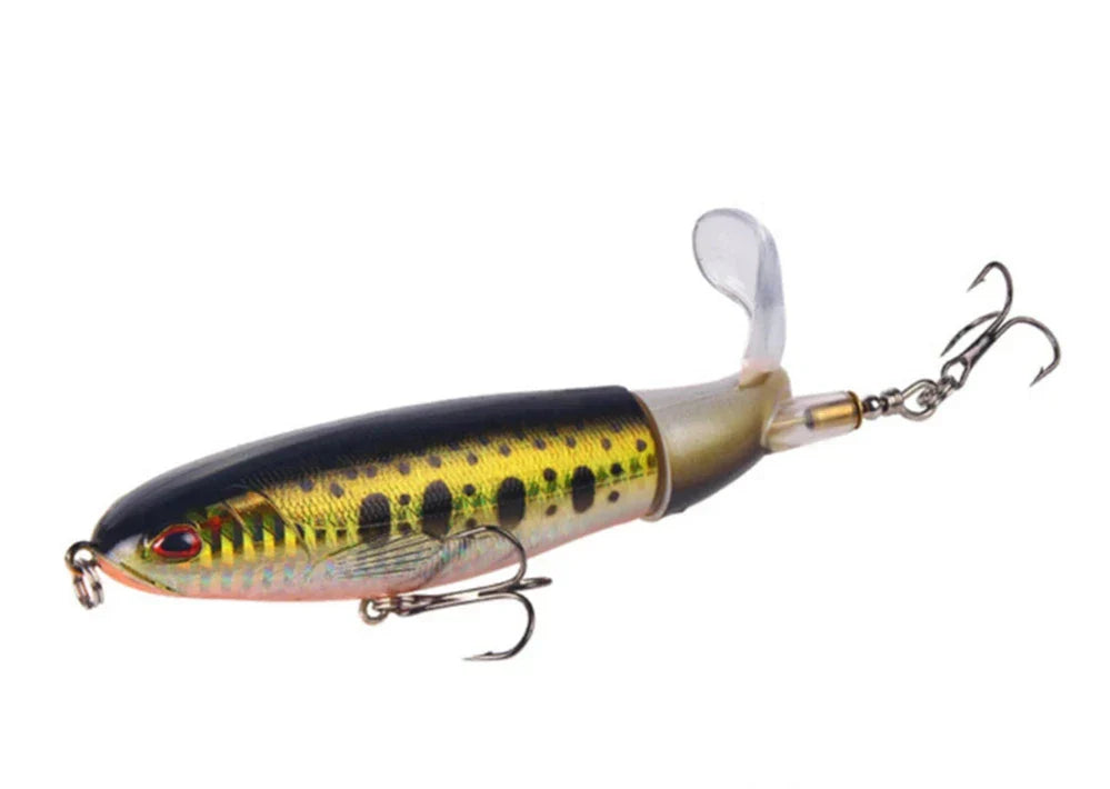 Fishing Lure with Soft Spinning Tail - Whopper Plopper Style