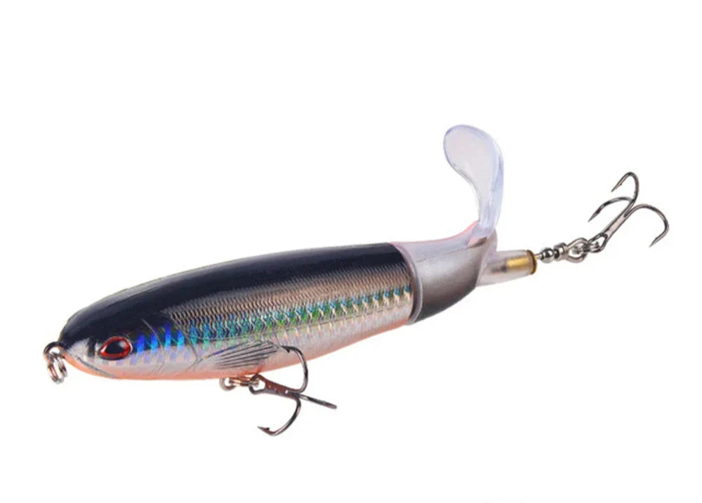 Fishing Lure with Soft Spinning Tail - Whopper Plopper Style
