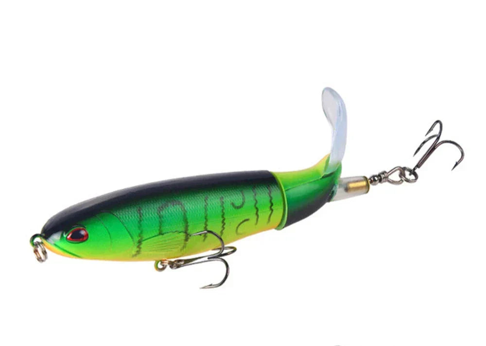 Fishing Lure with Soft Spinning Tail - Whopper Plopper Style