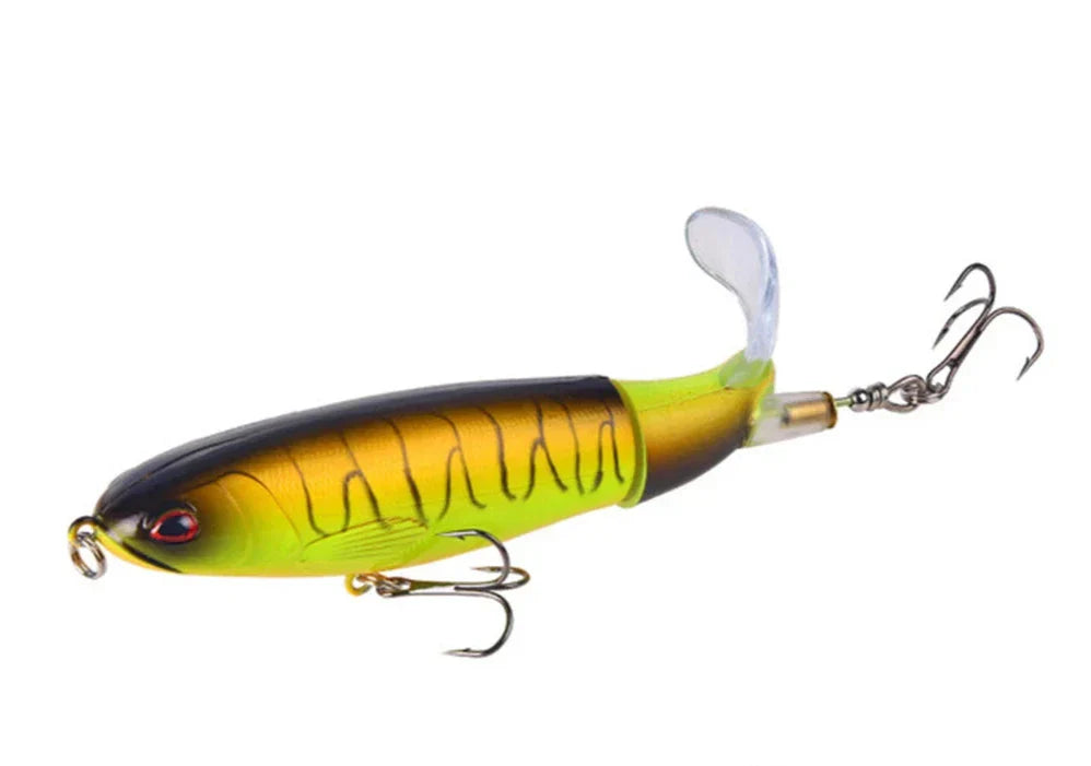 Fishing Lure with Soft Spinning Tail - Whopper Plopper Style