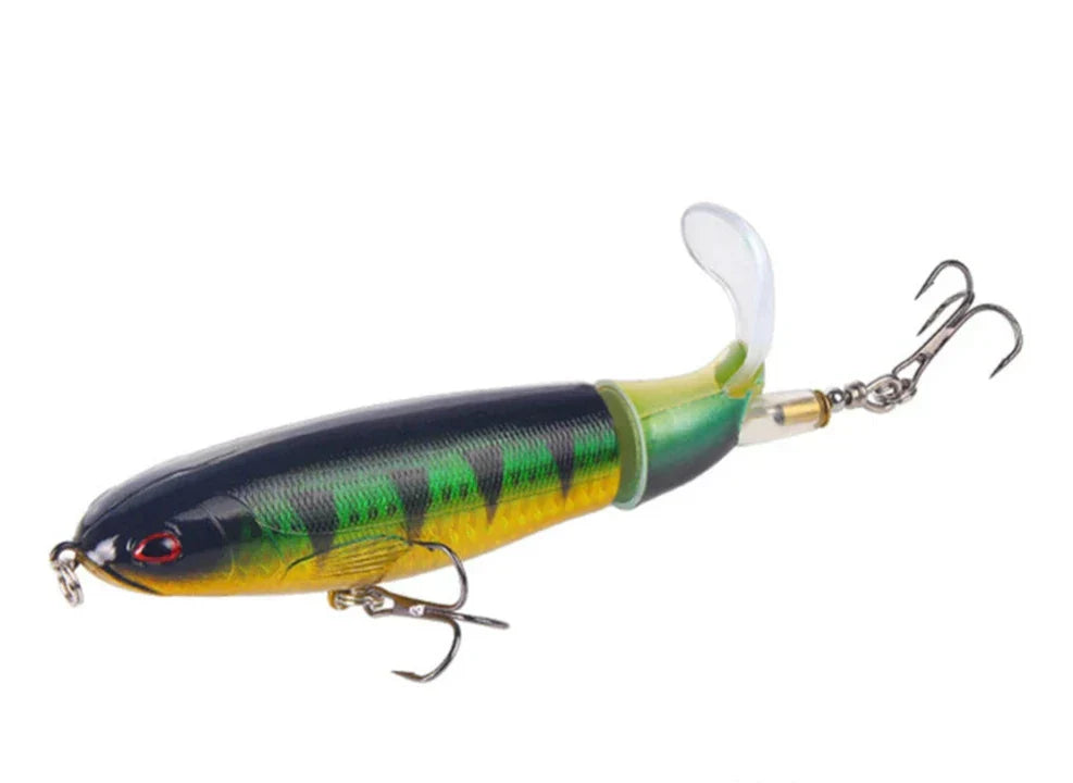 Fishing Lure with Soft Spinning Tail - Whopper Plopper Style