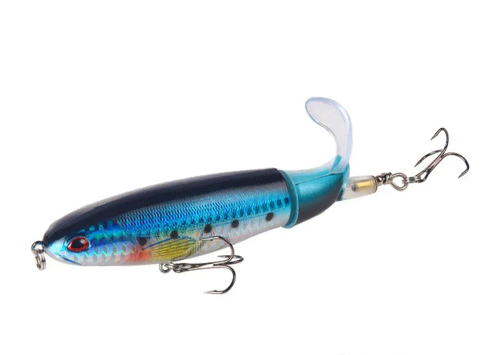 Fishing Lure with Soft Spinning Tail - Whopper Plopper Style
