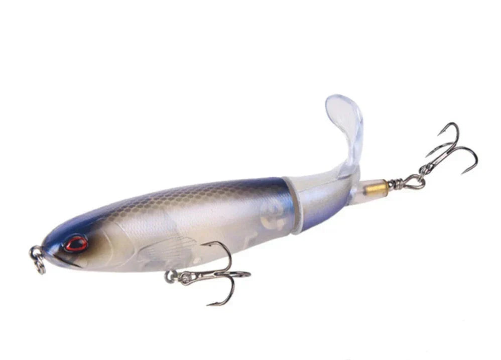 Fishing Lure with Soft Spinning Tail - Whopper Plopper Style