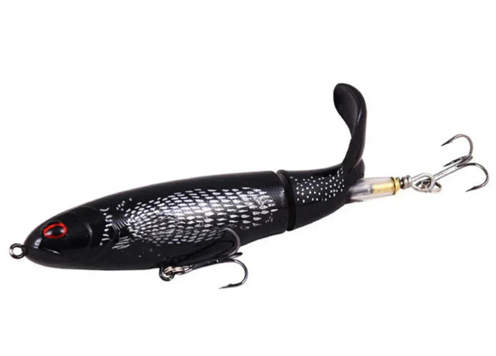 Fishing Lure with Soft Spinning Tail - Whopper Plopper Style