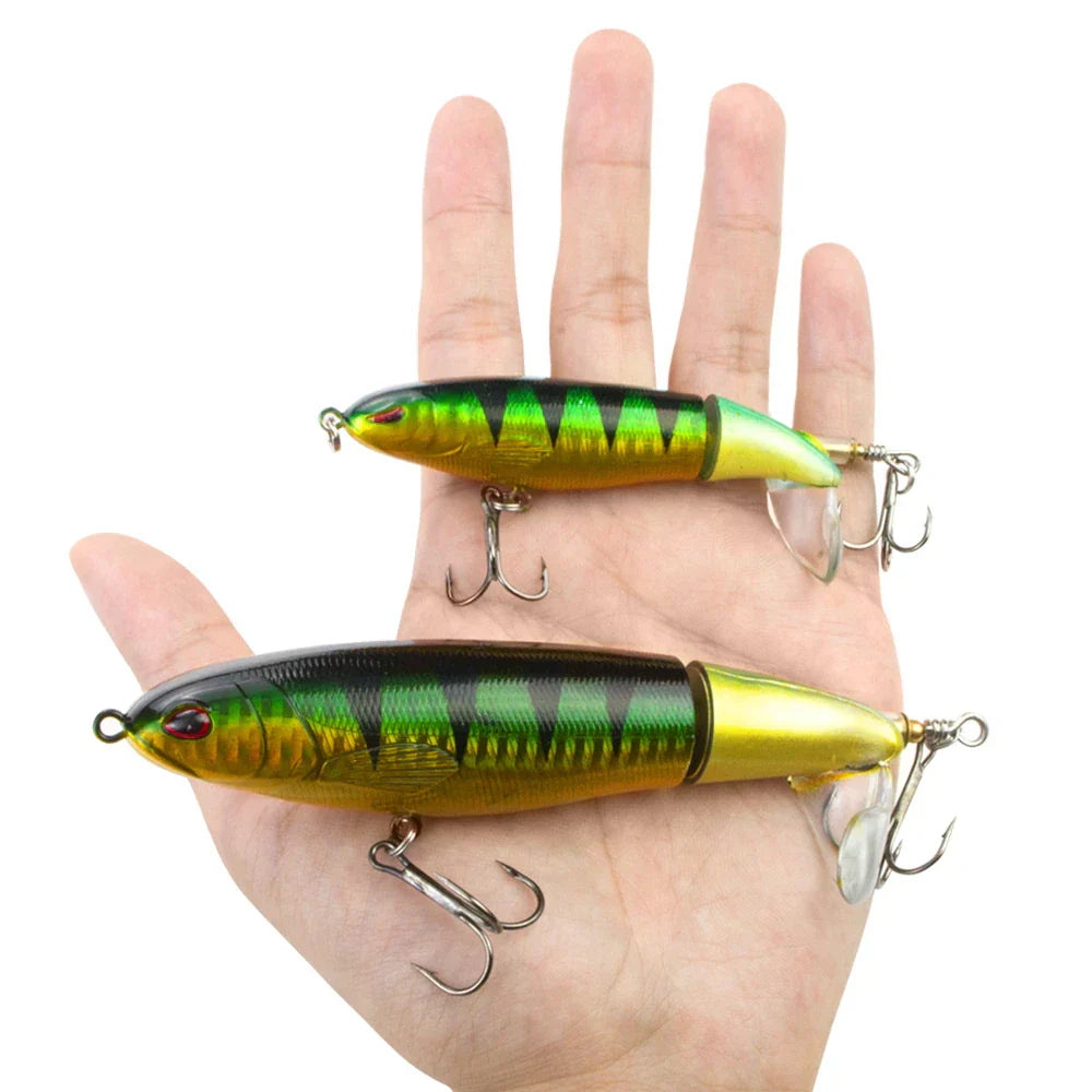 Fishing Lure with Soft Spinning Tail - Whopper Plopper Style