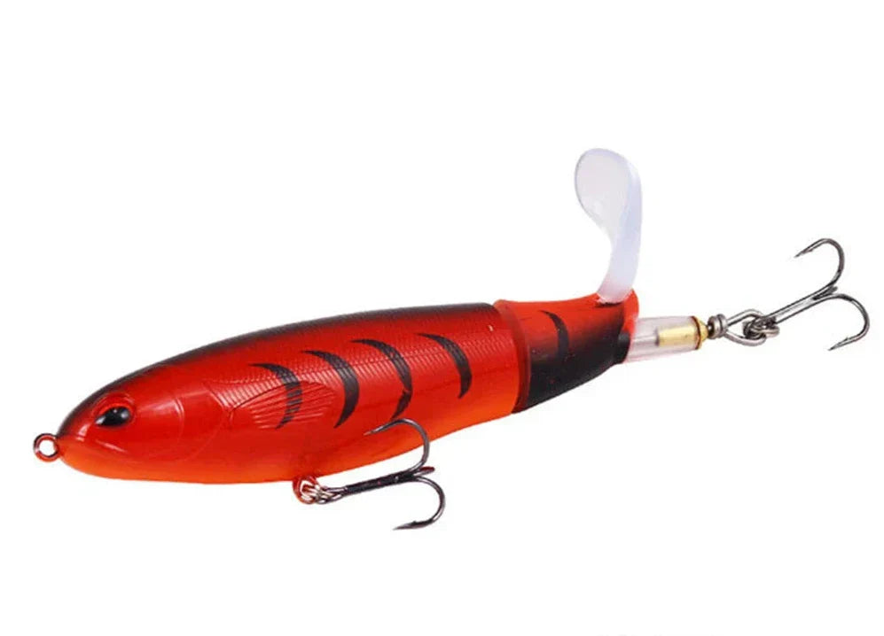Fishing Lure with Soft Spinning Tail - Whopper Plopper Style