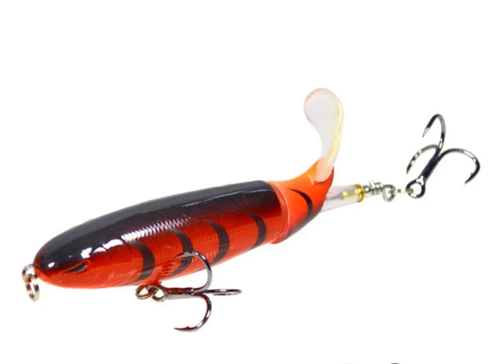 Fishing Lure with Soft Spinning Tail - Whopper Plopper Style