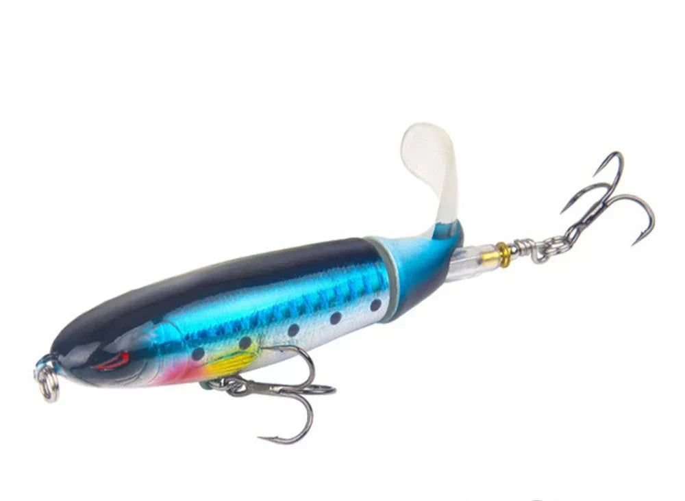 Fishing Lure with Soft Spinning Tail - Whopper Plopper Style
