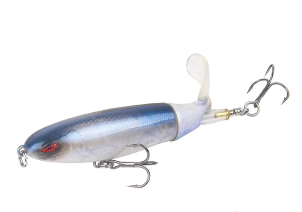 Fishing Lure with Soft Spinning Tail - Whopper Plopper Style