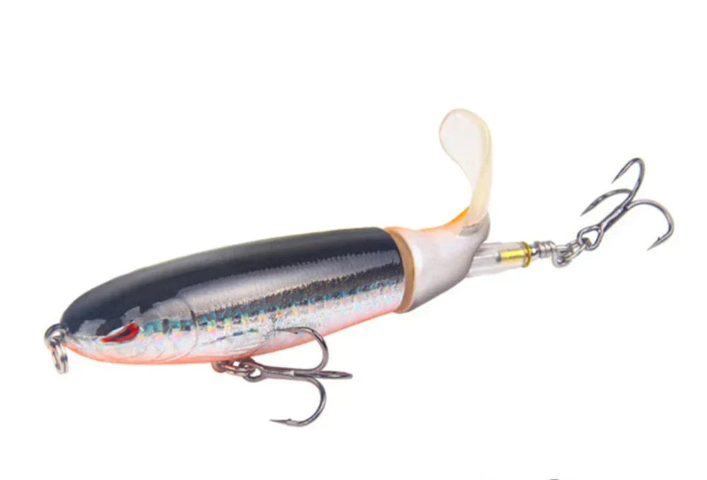 Fishing Lure with Soft Spinning Tail - Whopper Plopper Style