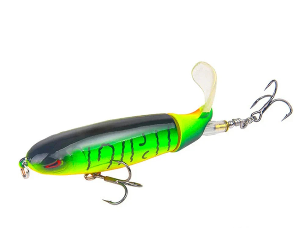 Fishing Lure with Soft Spinning Tail - Whopper Plopper Style