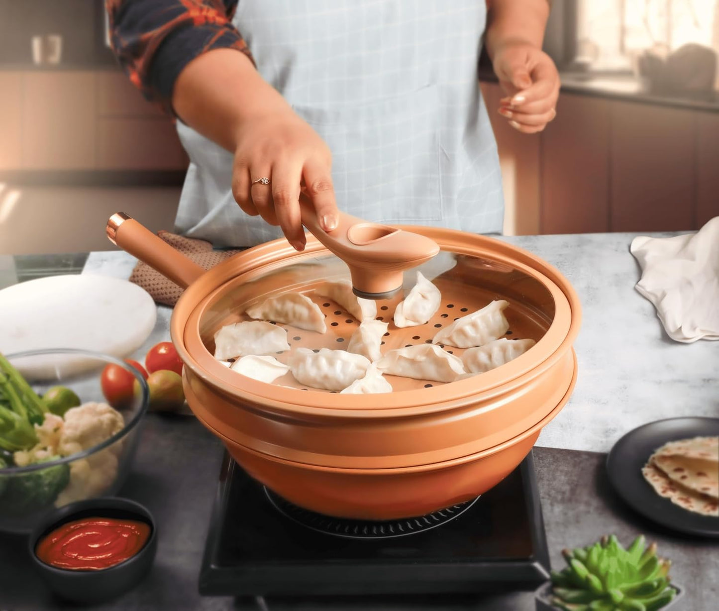 SuperWok - Nonstick Deep Frying Wok with Lid