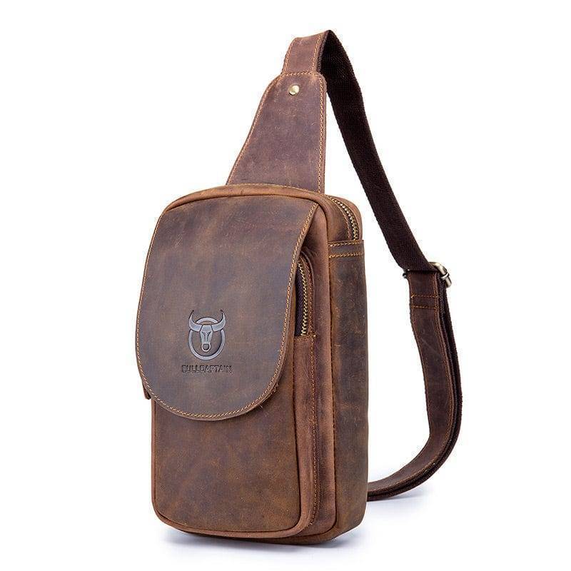 Crossbody Leather Shoulder Bag for Women in Retro Style