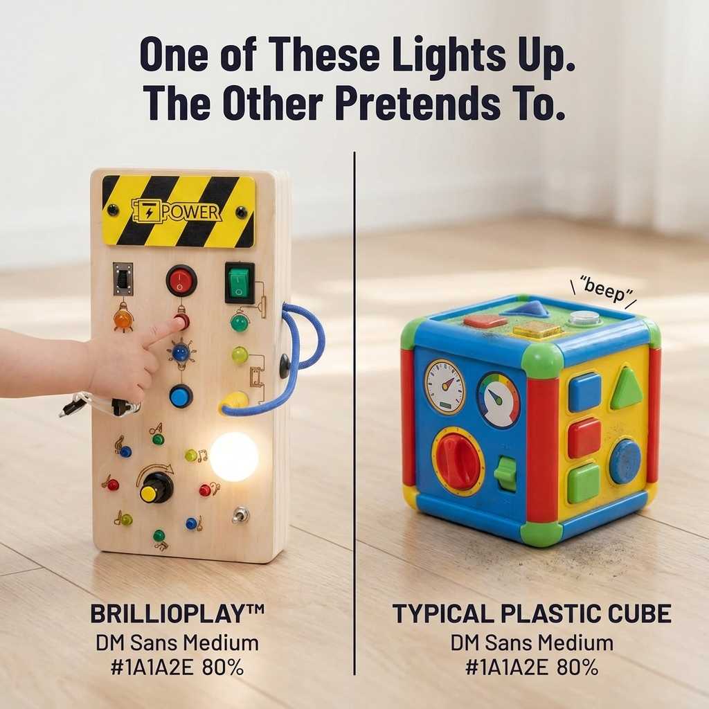 BrillioPlay™ — Give Tiny Hands Real Switches, Lights and Music to Master