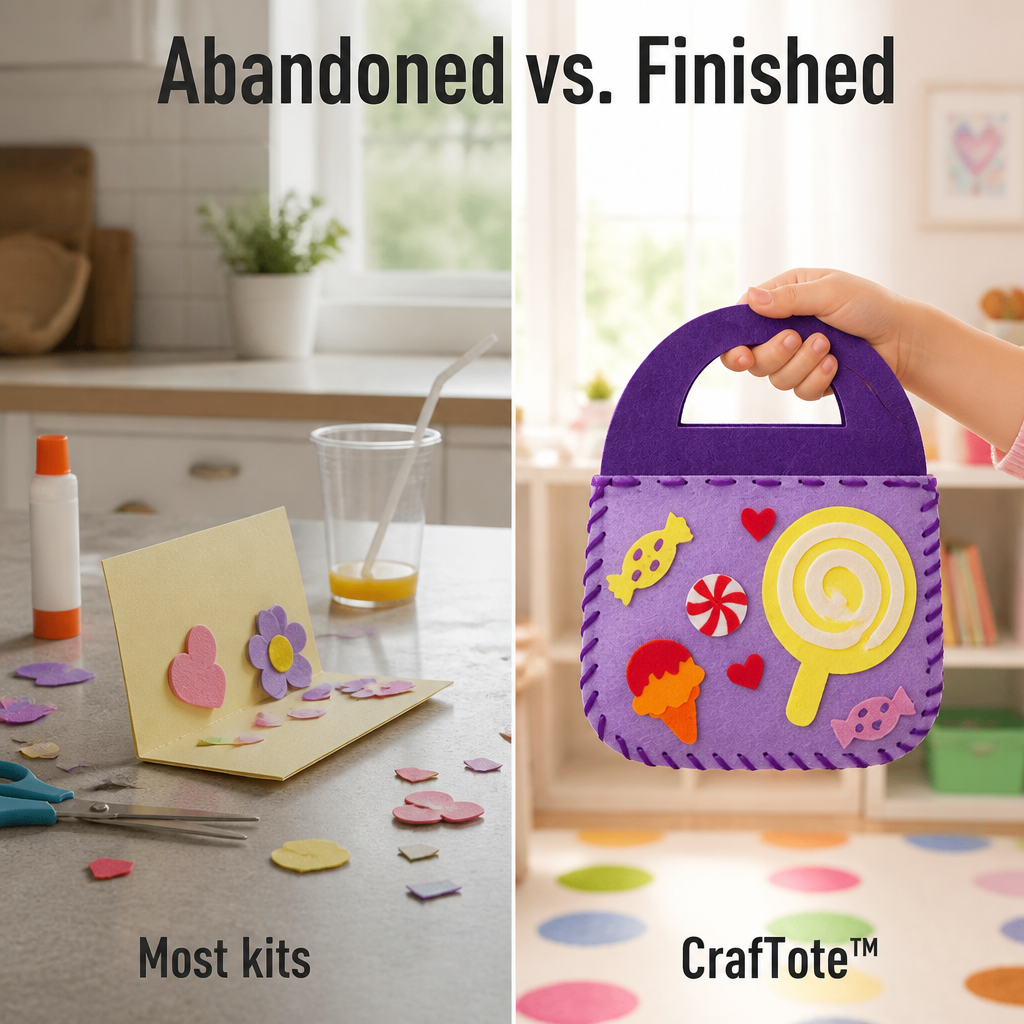 CrafTote™ — Trade Screen Time for a Bag Your Kid Actually Finishes